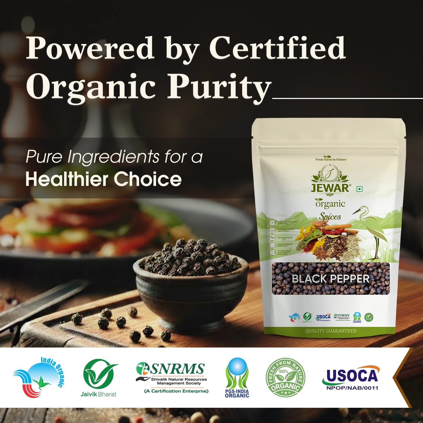 Black Pepper Sabut | Whole Kali Mirch | 100% Natural & Aromatic