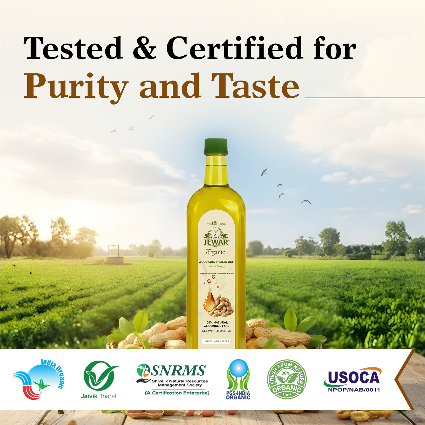 Wood-Pressed Groundnut Oil