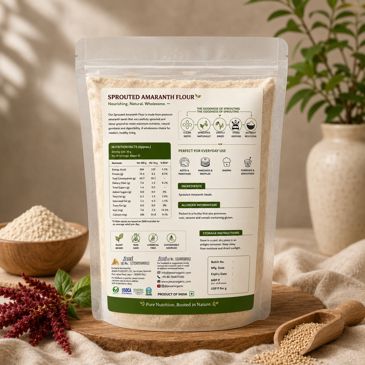 Sprouted Amaranth flour