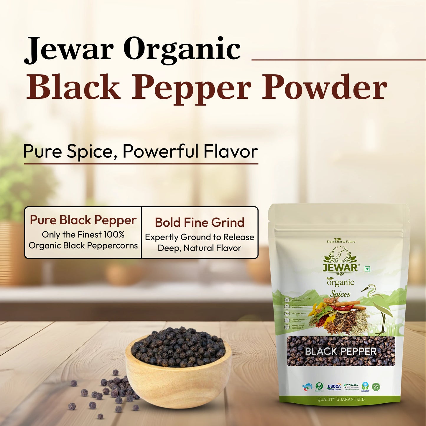Black Pepper Sabut | Whole Kali Mirch | 100% Natural & Aromatic