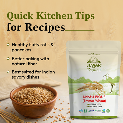 Organic Stone-Grounded Khapli Atta