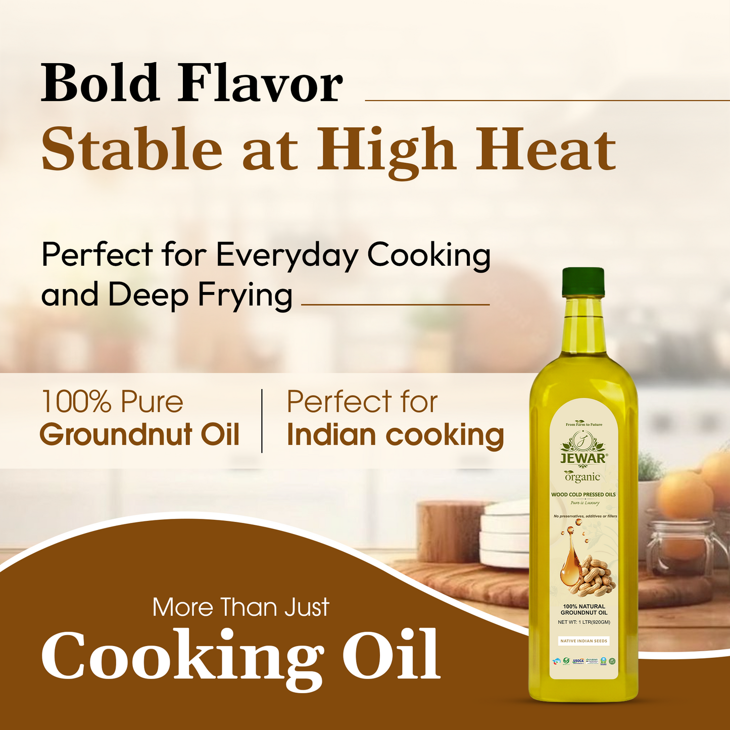 Wood-Pressed Groundnut Oil