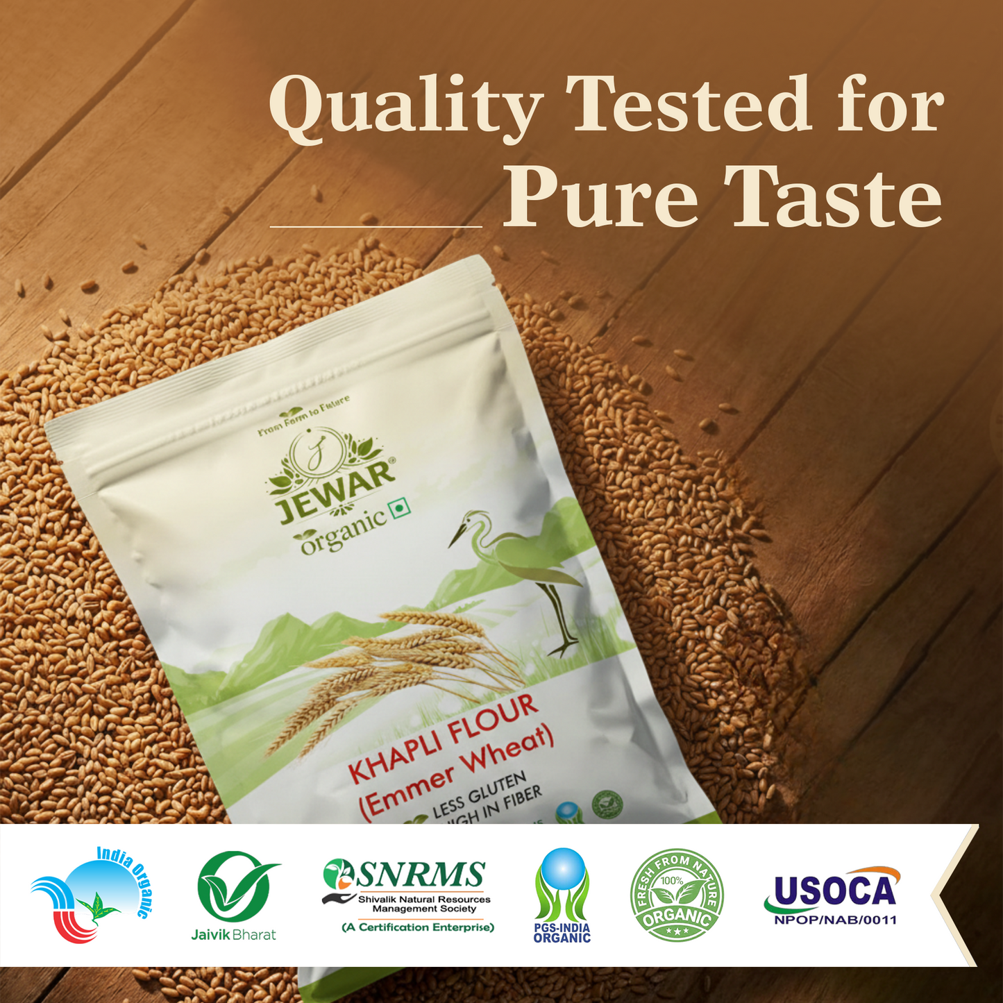 Organic Stone-Grounded Khapli Atta