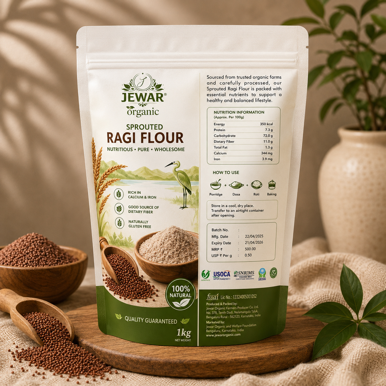 Sprouted Ragi Flour
